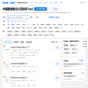 中国图像整合公司排名（排行榜） - 职友集