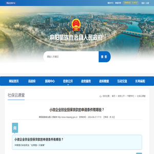小微企业创业担保贷款的申请条件有哪些？ - 麻阳苗族自治县人民政府