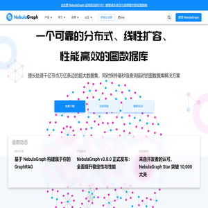 NebulaGraph-开源分布式图数据库,万亿级数据,毫秒级延时